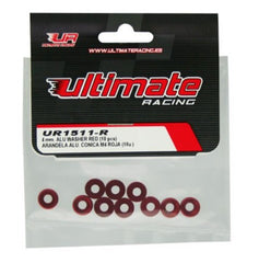 Ultimate Racing 4mm Aluminum Countersunk Washers (10) - Various Colours