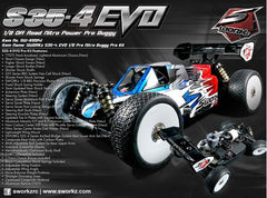 SWORKz S35-4 EVO 1/8 Pro Nitro Buggy Kit