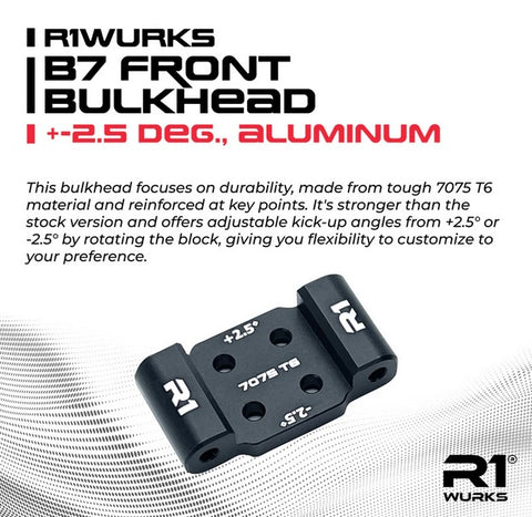 R1Wurks (B7 Series) Front Bulkhead, +/-2.5 deg., Aluminum