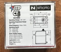 NitroPro "Jared Tebo" CT3 JTP RC 500 High Torque Metal Case Brushless Servo (25T)