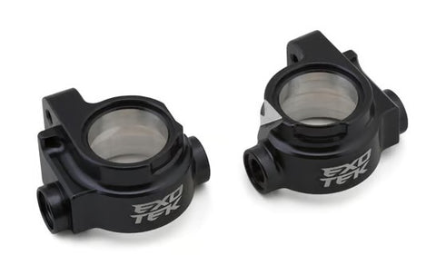 Exotek Tekno EB48/NB48 2.2 Aluminum HD Front Spindle Hubs (Gunmetal) (2)-EXO2322