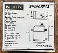 NitroPro NP500PRO2 High Torque Metal Case Brushless Servo (25T)-NP-NP500PRO2