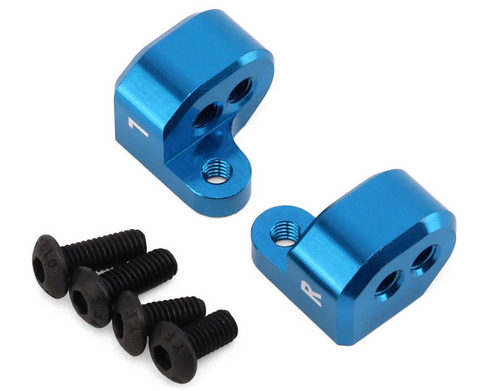 Team Associated RC10B84 Factory Team Aluminum Vertical Rear Ballstud Mounts (Blue) (2)-ASC92569