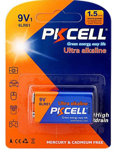 PKCell Ultra Alkaline 9V Battery Box (Mercury & Cadmium Free)-PKE513021