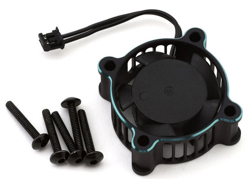 Cayote Crest X/X Evo Aluminum 25x25x10mm ESC Cooling Fan (Black/Aurora Green)-CYEAF1005
