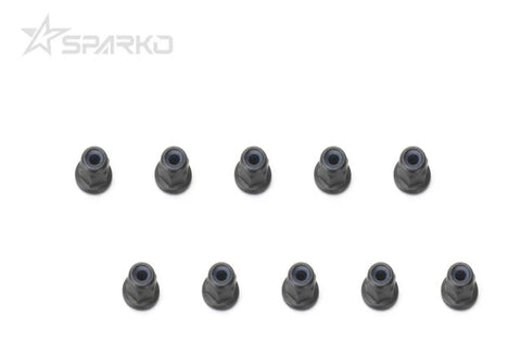 Sparko F8 Flanged Locknut M3 (10pcs)- NF03BK