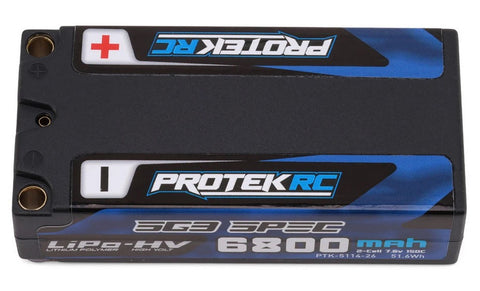 ProTek RC 2S 150C Low IR SG3 HV Shorty LiPo Battery (7.6V/6800mAh) w/5mm Connectors (ROAR Approved)-PTK-5114-26