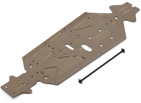 Mugen Seiki MBX8R US Edition +4mm Aluminum Chassis & Rear Center Drive Shaft Set-MUGE2436/1