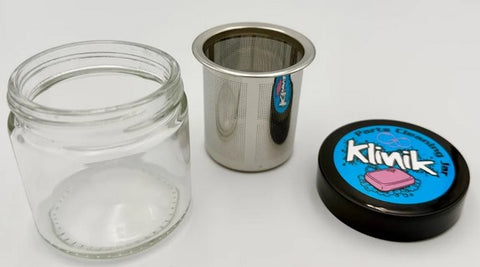 Klinik RC Large Glass Parts Cleaning Jar w/Basket 2.75" x 3"-KLN-RC-GLS-PRT