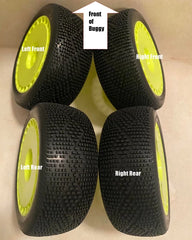 DIALED-RC V7 1/8 Buggy Tires With Inserts (4)