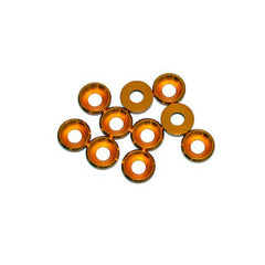 Ultimate Racing 3mm Aluminum Countersunk Washers (10)- Various colours-UR1501