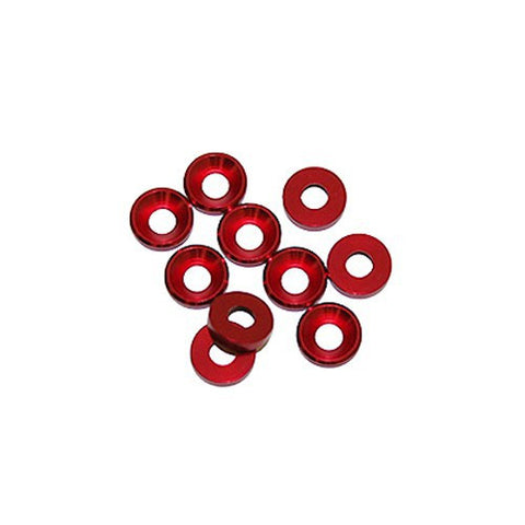 Ultimate Racing 3mm Aluminum Countersunk Washers (10)- Various colours-UR1501