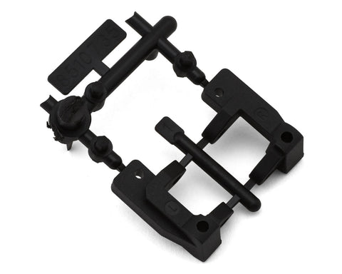 Team Associated RC10 Front Caster Blocks (Black) (2) (25°) - ASC6402
