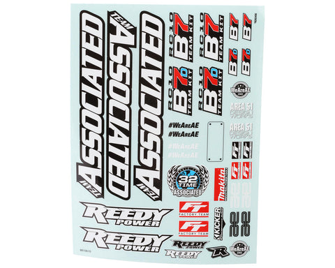 Team Associated RC10B7/RC10B7D Decal Sheet-ASC92465