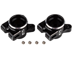 Team Associated RC10B7 Factory Team Aluminum Rear Hub Set (Black or Blue) (2)