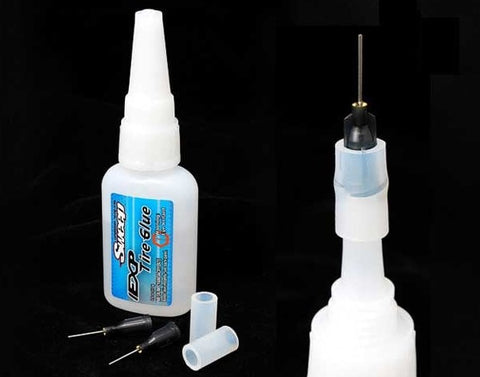 Sweep EXP 100% CA tire glue with metal nozzle