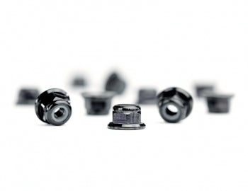 eXcelerate 3mm Flanged Aluminum Lock Nuts | 10 Pack - various colours