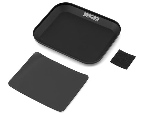 EcoPower Small Aluminum Magnetic Parts Tray/Screw Catcher (Black) (108X89X10mm) (4.25x3.5x0.39in)-ECP-3007