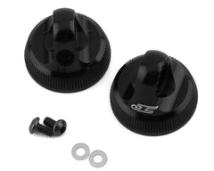 JConcepts Team Associated Fin Aluminum 13mm Shock Cap (Black-Blue) (2)