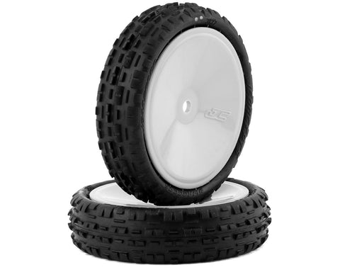 JConcepts Swaggers 2.2" Pre-Mounted 2WD Front Buggy Carpet Tires (White or Yellow) (2) (Pink) w/12mm Hex