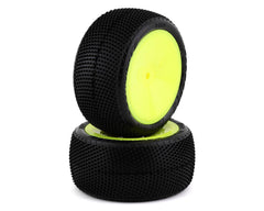 JConcepts Fuzz Bite LP 2.2" Pre-Mounted Rear Buggy Carpet Tires (White or Yellow) (2) (Pink) w/12mm Hex
