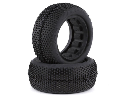 JConcepts Double Dee's V2 2.2" 4WD 1/10 Front Buggy Tires (2) (Green)-JCO3161-02