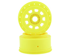 JConcepts 9-Shot Short Course Dirt Oval Wheels (2) (Yellow) w/17mm Hex-JCO3421