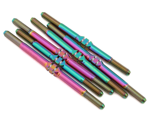 J&T Bearing Co. Team Associated RC10SC7 Titanium "Milled'' XD Turnbuckles Set (Oil Slick)-JTB-JT10702