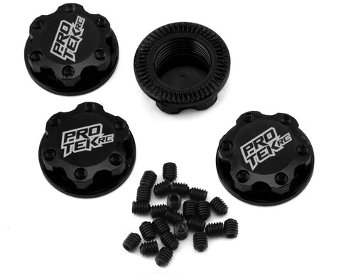 ProTek RC 17mm Captured & Knurled Magnetic Wheel Nuts (4) (Black-Blue)