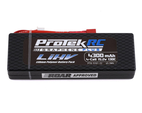 ProTek RC 4S 130C Low IR Si-Graphene + HV LCG LiPo Battery (15.2V/4300mAh) w/T-Style Connector (ROAR Approved) Connector (ROAR Approved)
