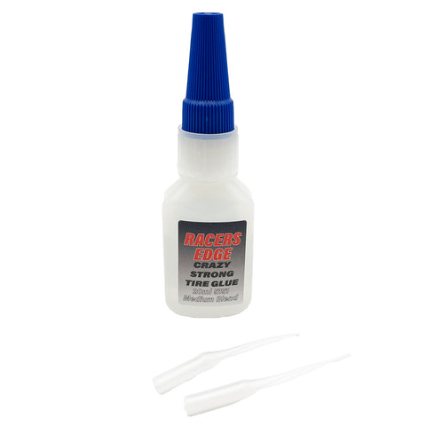 Racers Edge - RCE5151  Crazy Strong Tire Glue, Med 20g w/Pin Cap and Tips