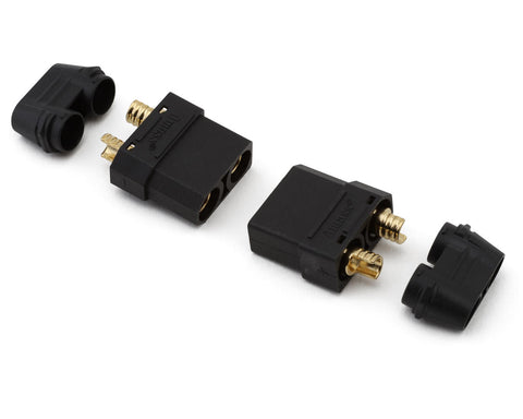 Samix XT90 Connectors (Black) (2 Female) w/Wire Covers