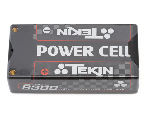 Tekin Power Cell 2S Shorty Graphene LiHV Battery 140C (7.6V/6300mAh) w/5mm Bullets
