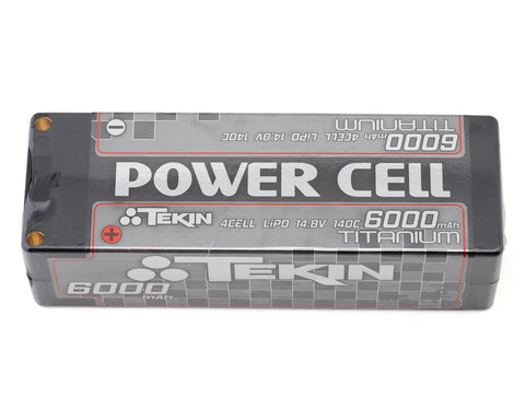 Tekin Titanium Power Cell 4S LCG Brick LiPo Battery 140C (14.8V/6000mAh) w/5mm Bullets