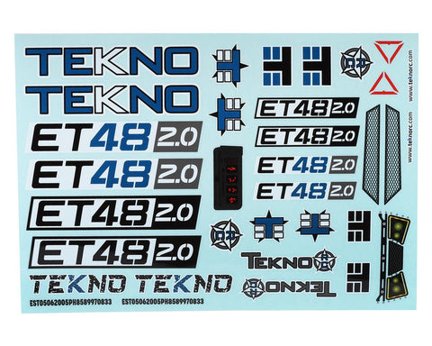 Tekno RC ET48 2.0 Decal Sheet -TKR9646