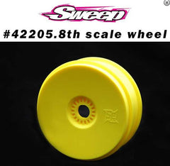 Sweep - 8th Buggy Wheel EXP V5 Dish (white and yellow)