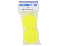 Team Associated 12mm Hex 2.2 4WD Front Buggy Wheels (2) (B64) (white/yellow)