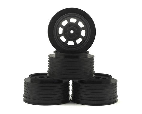 DE Racing Speedway SC Dirt Oval Wheels (Black) (4) (+3mm Offset/29mm Backspace) (SC10/SC5M) w/12mm Hex