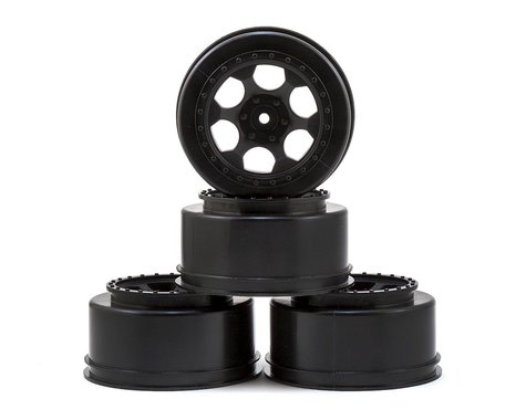 DE Racing Trinidad Short Course Wheels w/3mm Offset (Black) (4) (SC5M) w/12mm Hex