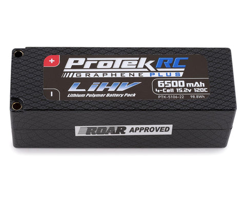 ProTek RC 4S 120C Low IR Si-Graphene + HV LiPo Battery (15.2V/6500mAh) w/5mm Connector (ROAR Approved)