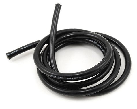ProTek RC 10awg Black Silicone Hookup Wire (1 Meter)