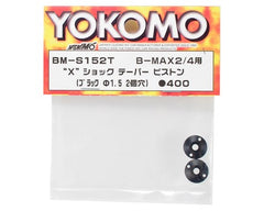 Yokomo "X" Shock Tapered Piston (Black) (2) (2 Hole/1.5mm)