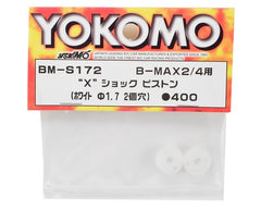 Yokomo "X" Shock Piston (White) (2) (2 Hole/1.7mm)