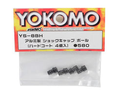 Yokomo Aluminum Hard Coated Shock Cap Ball Set (4)